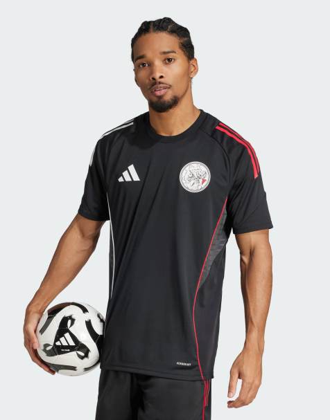 adidas performance Ajax amsterdam tiro 25 competition training jersey in black / white / bold red