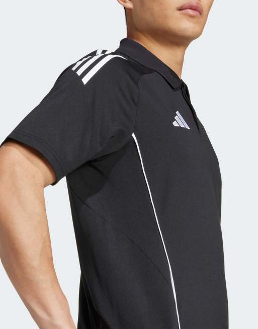 adidas performance Ajax Amsterdam Tiro 25 competition polo shirt in black / white / bold red, 3 of 5