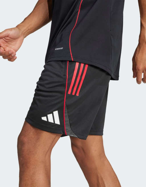 adidas Performance Ajax Amsterdam Tiro 25 competition training shorts in black / white / bold red, 5 of 5
