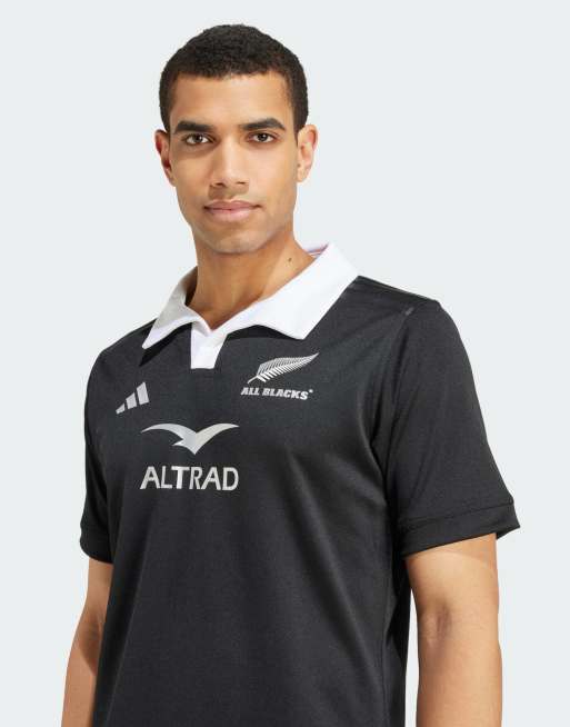 adidas performance – All Blacks – Aeroready – Svart, kortärmad rugbytröja i jersey, 2 av 4