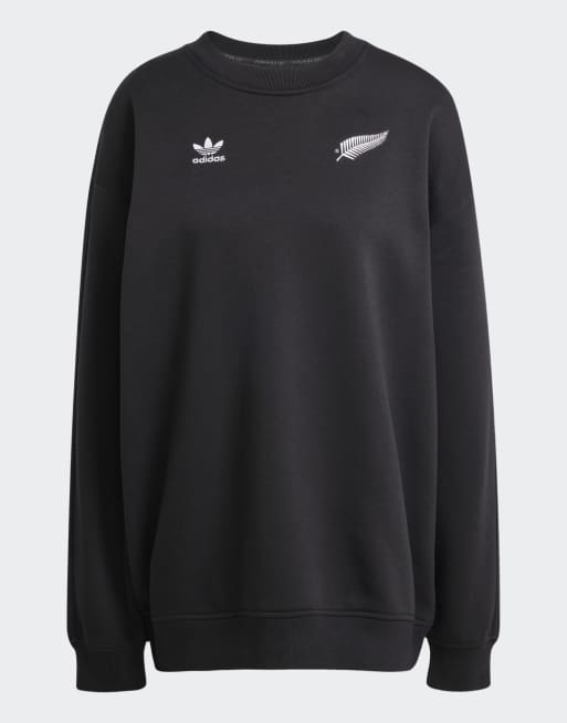 adidas Performance – All Blacks – Essential – Svart sweatshirt med rund halsringning och långa ärmar, 3 av 4