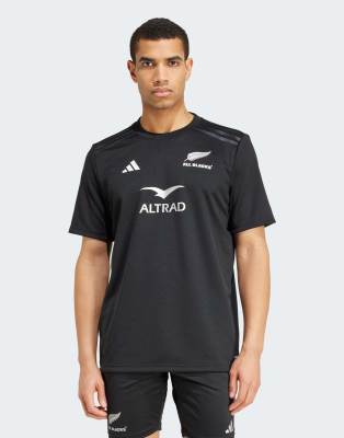 adidas Performance - All Blacks Rugby Aeroready - Sort jersey med korte ærmer