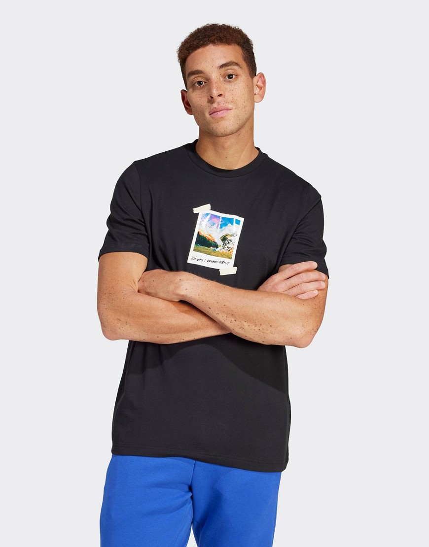 adidas Performance all day t-shirt in black