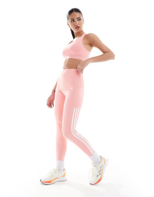 Adidas dust pink leggings hotsell