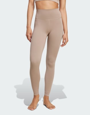 adidas Performance - All Me - 7/8-Leggings in Kreidebraun/Kreidebraun-Brown