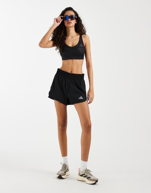 adidas Performance – All Me Essentials – BH in Schwarz mit leichter Stützfunktion und Print, 2 von 4