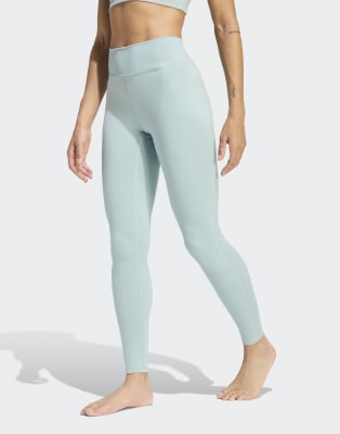 adidas Performance - All Me Essentials - Lang geschnittene Leggings in Wonder Sage / Wonder Sage-Grün