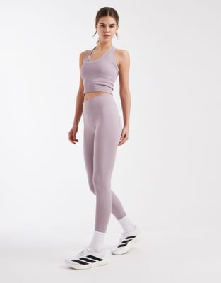 adidas Performance - All Me Essentials - Lange Leggings in Preloved Fig-Lila