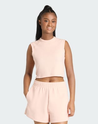 adidas Performance - All SZN - Geripptes Tanktop in Zartrosa