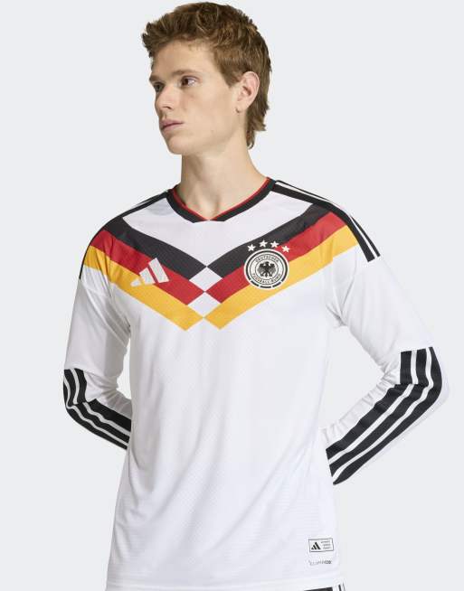 adidas Performance - Allemagne 26 - Maillot domicile authentique à manches longues - Blanc, 3 de 4