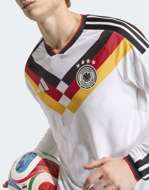 adidas Performance - Allemagne 26 - Maillot domicile authentique à manches longues - Blanc, 4 de 4