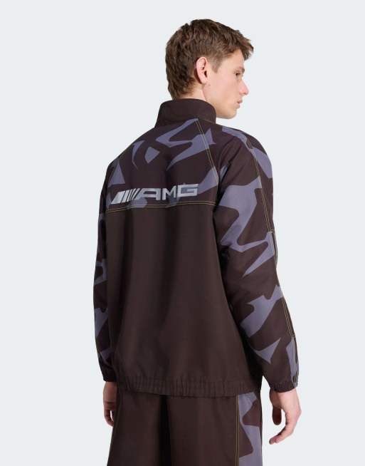 adidas Performance - Amg - Kaffebrun vævet træningsjakke med camouflagemønster, 2 af 4