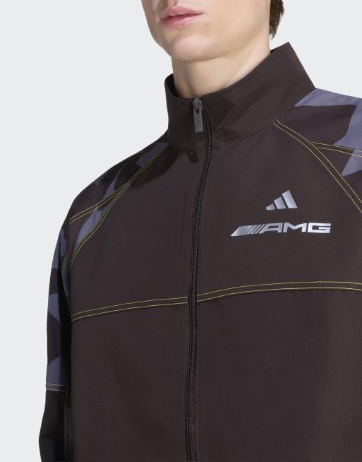 adidas Performance – AMG – Trainingsjacke aus Webstoff in Aurora Coffee / Aurora Onix mit Military-Muster, 4 von 4