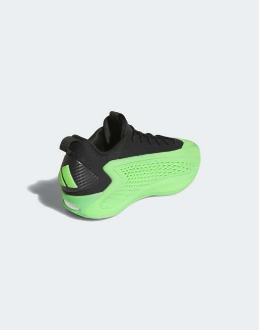 adidas Performance Anthony Edwards 1 low basketball shoes in lucid lime / aurora ink, 4 of 4