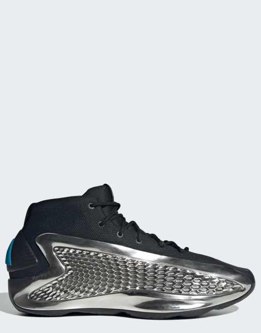adidas Performance - Anthony Edwards 1 Low - Sneakers i sort/metallisk sølvfarve