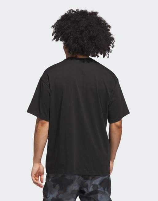 adidas Performance – Anthony Edwards Believe That – T-shirt w czarnym i limonkowym kolorze, 2 z 4