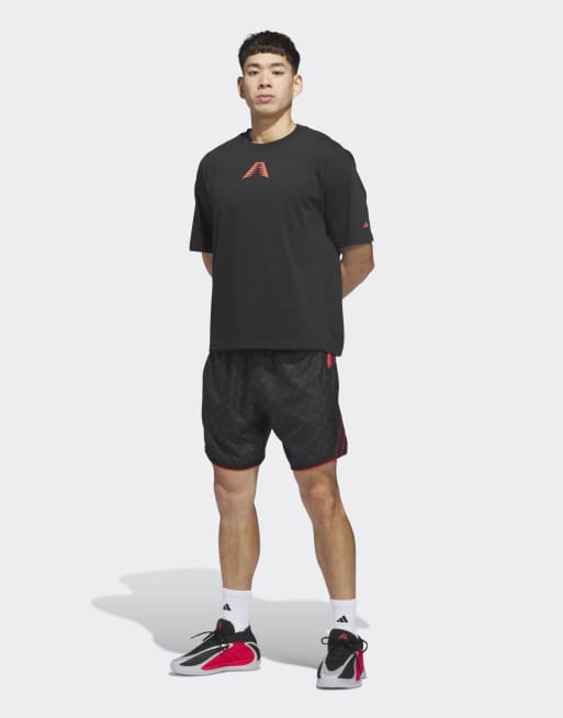 adidas Performance - Anthony Edwards Crazy Lite - Sorte shorts med gennemgående print