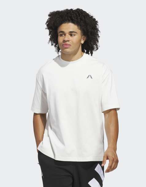 adidas performance Anthony edwards tee in cloud white - view 1