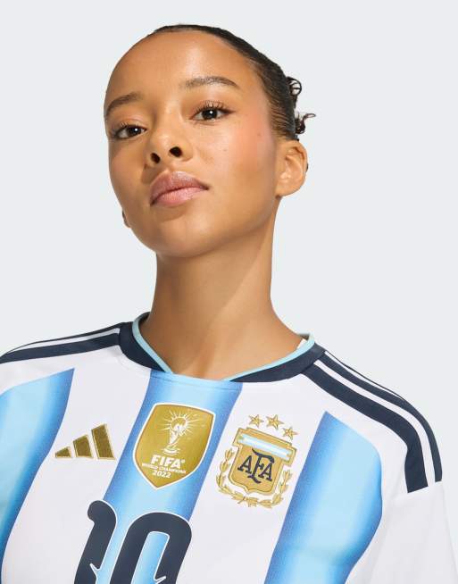 adidas Performance - Argentina 26 Home Messi - Maglia bianca/blu ghiaccio/azzurro, 2 di 4