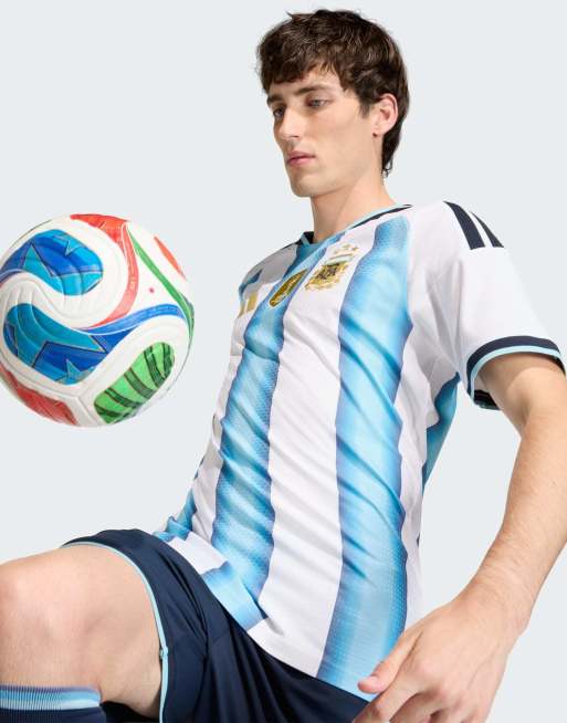 adidas Performance - Argentina 26 - Hvid/isblå/lyseblå autentisk hjemmebanetrøje, 3 af 4