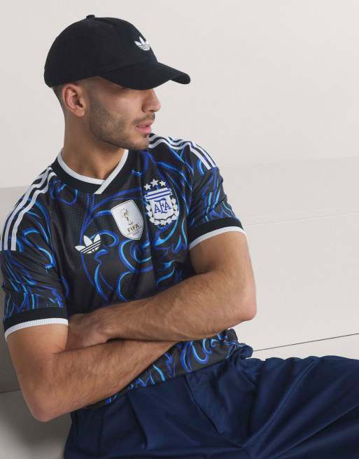 adidas Performance – Argentina 26 – Svart, ljusblå och blå, autentisk bortatröja, 5 av 5