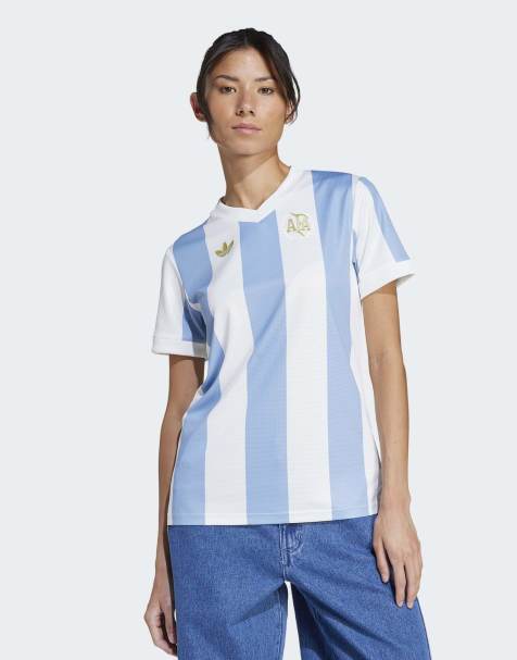 adidas performance Argentina anniversary jersey in ambient sky / cloud white - view 1