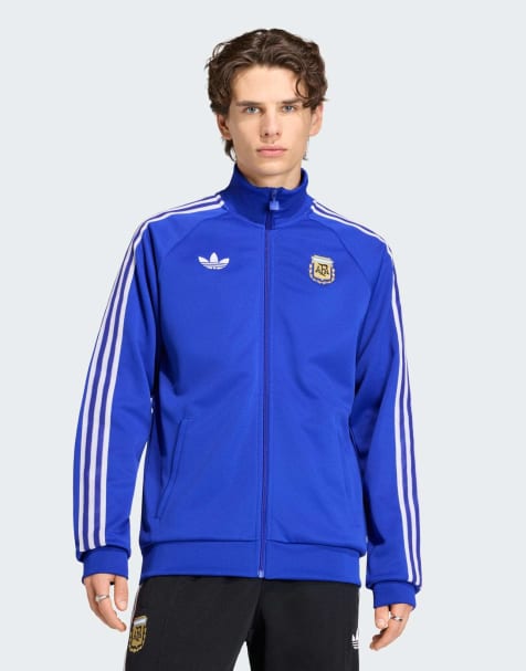 adidas Performance – Argentina Originals – Jaskrawoniebieska bluza dresowa - view 1