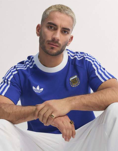 adidas Performance - Argentina Originals - T-shirt in helder blauw - view 1