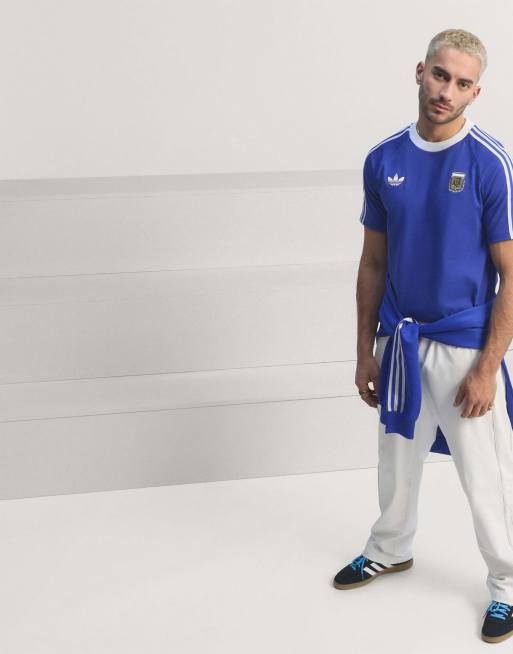 adidas performance Argentina originals t-shirt in lucid blue, 5 of 5