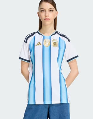 Argentine 26 - Maillot domicile - Blanc, bleu glacier et bleu clair 2XL