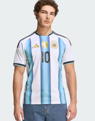Performance - Argentinien 26 - Messi-Heimtrikot in Weiß/Eisblau/Hellblau Weiß S