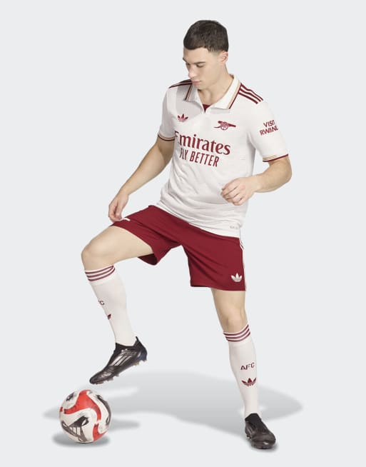 adidas Performance – Arsenal 25/26 Authentic – Ausweichtrikot in Wolkenweiß/Team Coll Burgunderrot, 3 von 4
