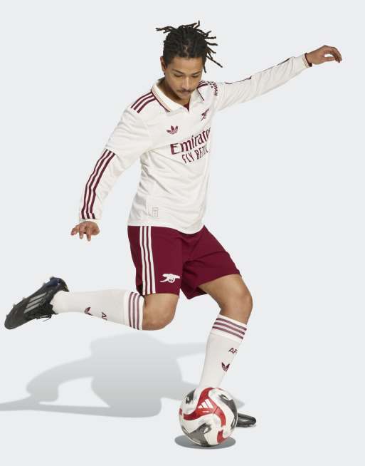 adidas performance Arsenal 25/26 long sleeve third authentic jersey in cloud white / team coll burgun, 3 of 5