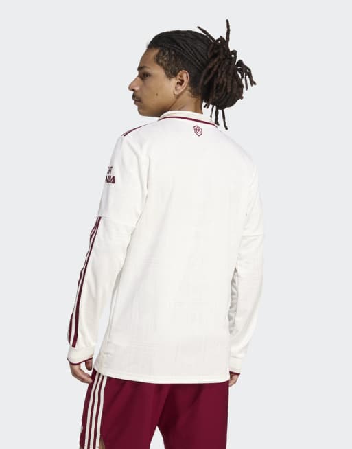 adidas performance Arsenal 25/26 long sleeve third authentic jersey in cloud white / team coll burgundy, 4 of 5