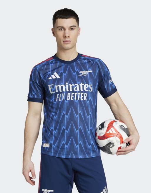 adidas Performance - Arsenal 25/26 - Mørk indigoblå/mat sølvfarvet autentisk udebanetrøje