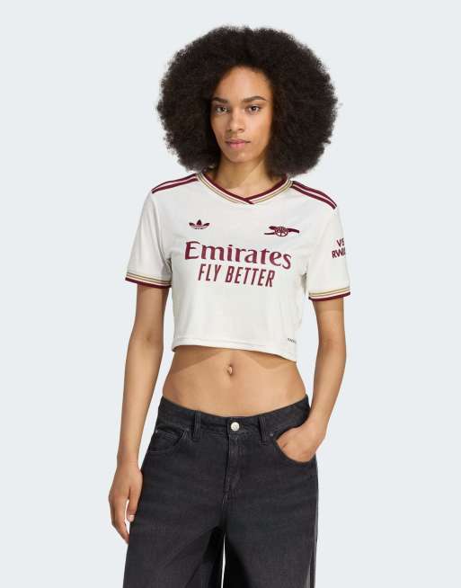 adidas performance - Arsenal 25/26 - Terza maglia taglio corto bianco nuvola e bordeaux team college