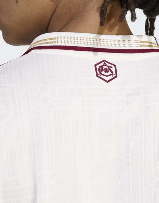 adidas Performance - Arsenal 25/26 Third Authentic - Hvid/bordeaux fodboldtrøje med lange ærmer, 5 af 5