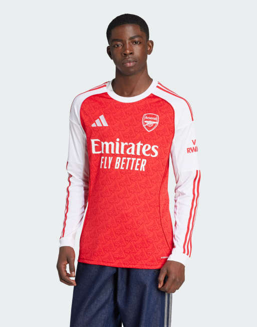 adidas Performance - Arsenal 25/26 - Thuisshirt met lange mouwen in scharlakenrood / wit