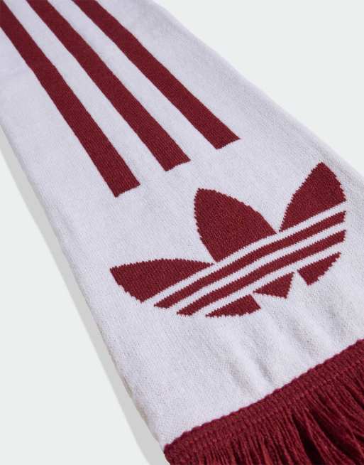 adidas performance - Arsenal - Derde sjaal in wit, alumina beige en bordeauxrood, 3 van 3