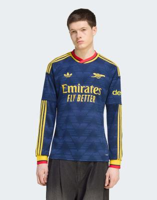 Adidas Uomo Blu Arsenal Fc 26/27 Away Jersey Longsleeve - Maglie/Repliche - Taglia S - Poly Mesh - Immagine 3