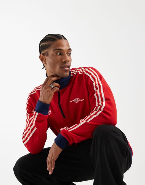 adidas performance Arsenal fc og half zip top in better scarlet - view 1