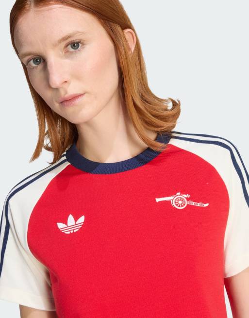 adidas performance Arsenal fc og t-shirt in better scarlet / off white, 4 of 4