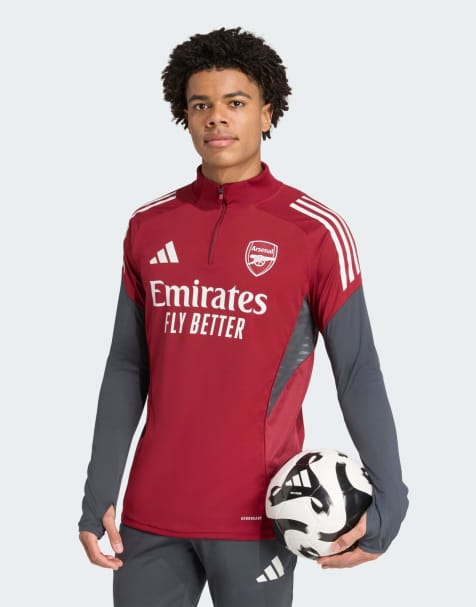 adidas performance Arsenal tiro 25 competition training top in team coll burgundy 2 / grey - view 1