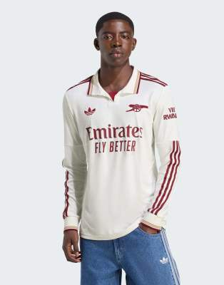 adidas Performance - Arsenal 2025/2026 - Maillot Third à manches longues - Blanc/bordeaux
