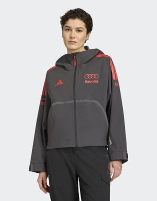 adidas Performance - Audi Formula One Team Mechanics - Regenjacke in Utility-Schwarz/Hi-Res Red