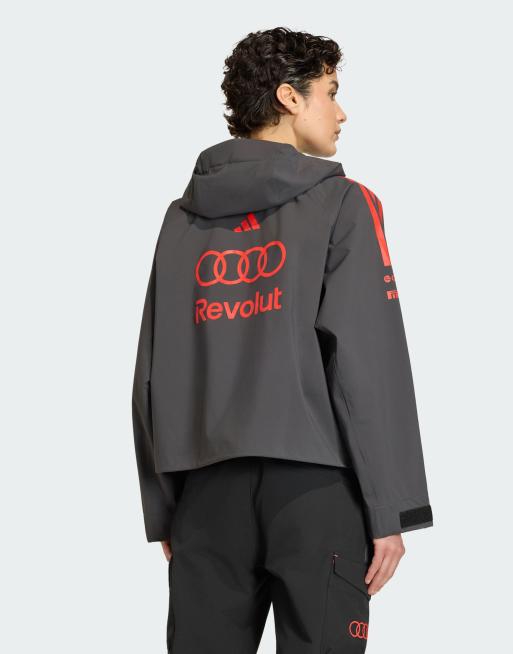 adidas Performance – Audi Formula One Team Mechanics – Regenjacke in Utility-Schwarz/Hi-Res Red, 3 von 4