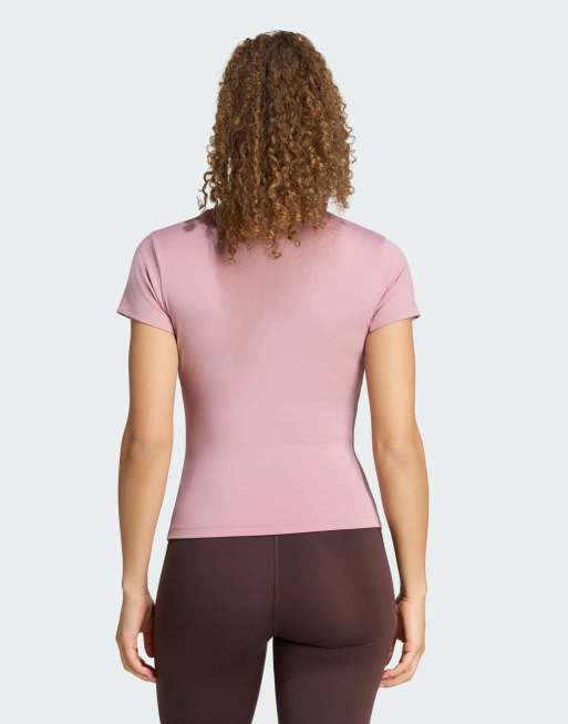 adidas performance Baby-T-Shirt mit 3 Streifen in Magic Mauve, 2 von 4