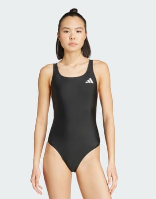 adidas Performance - Badeanzug in Schwarz mit V-Rücken