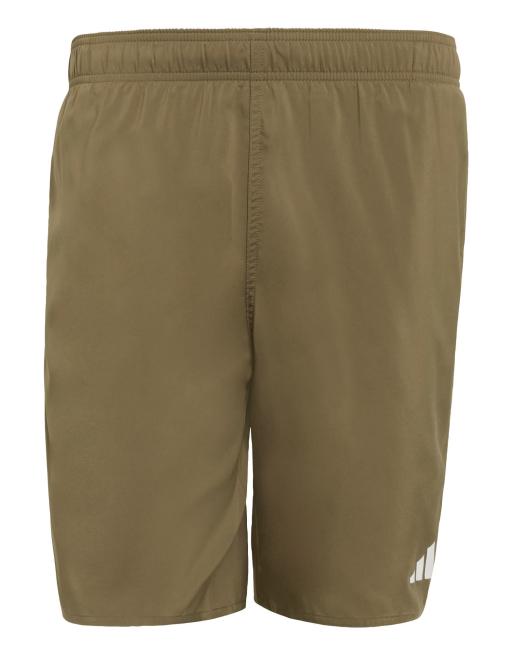 adidas Performance – Badeshorts in Olivgrün und Weiß, 8 Zoll Schrittlänge, 4 von 5