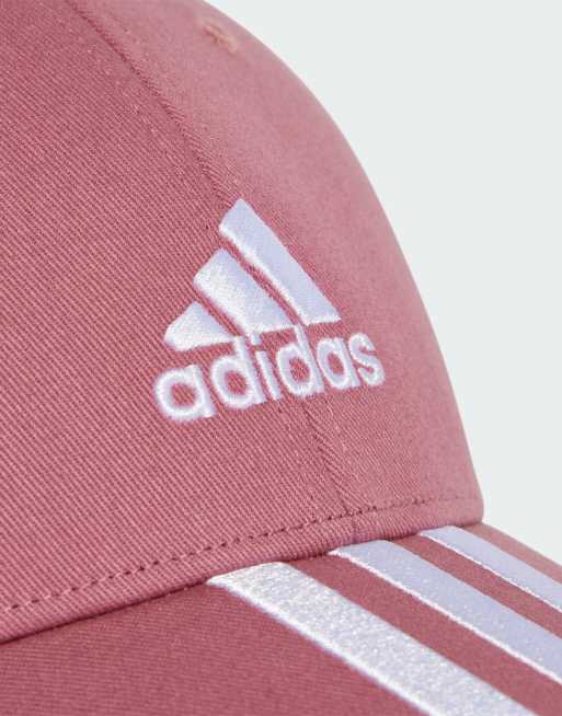 adidas Performance Baseballkappe in Rosa mit dem 3 Streifen Design ASOS